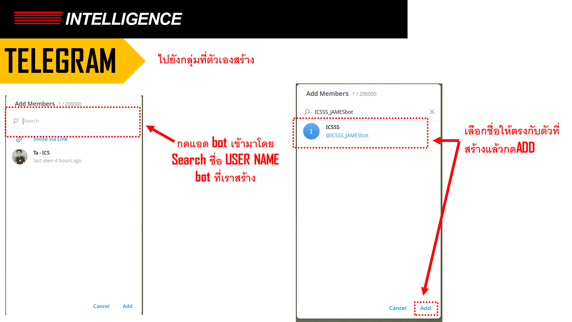 Slide 28: ค้นหา Username Bot